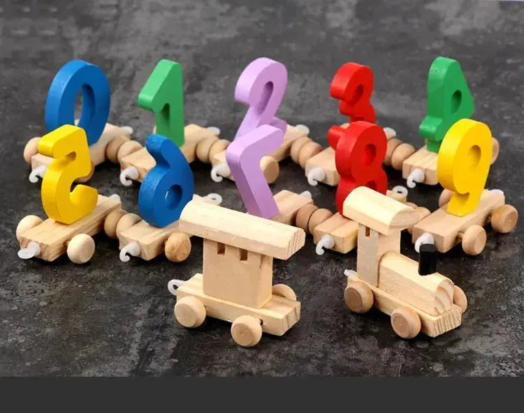 Wooden Digital Colorful Number Train