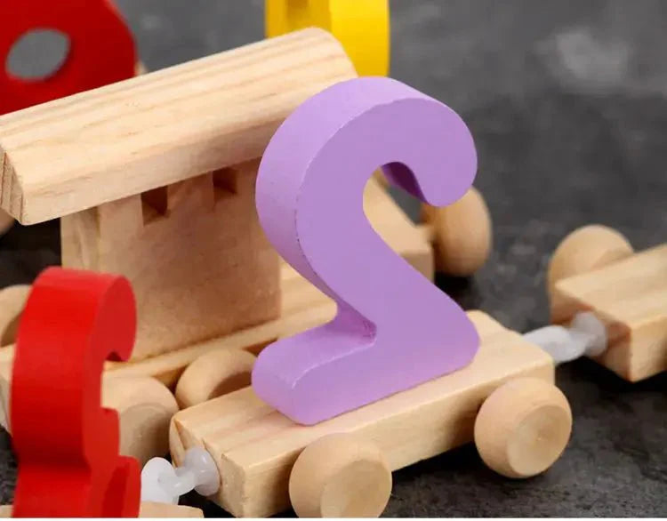 Wooden Digital Colorful Number Train