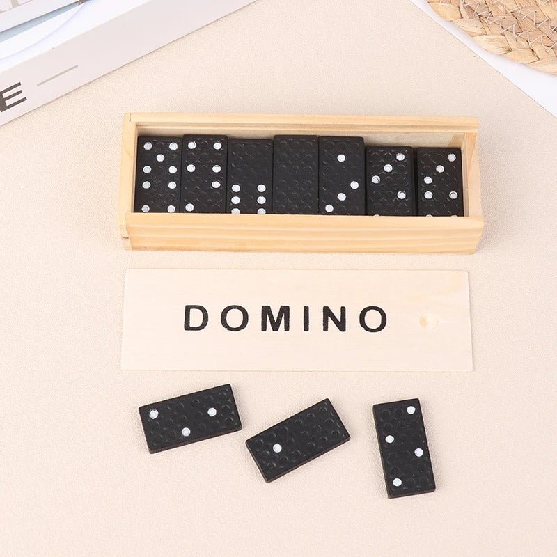 Wooden Domino Board Games Travel Funny Table Game