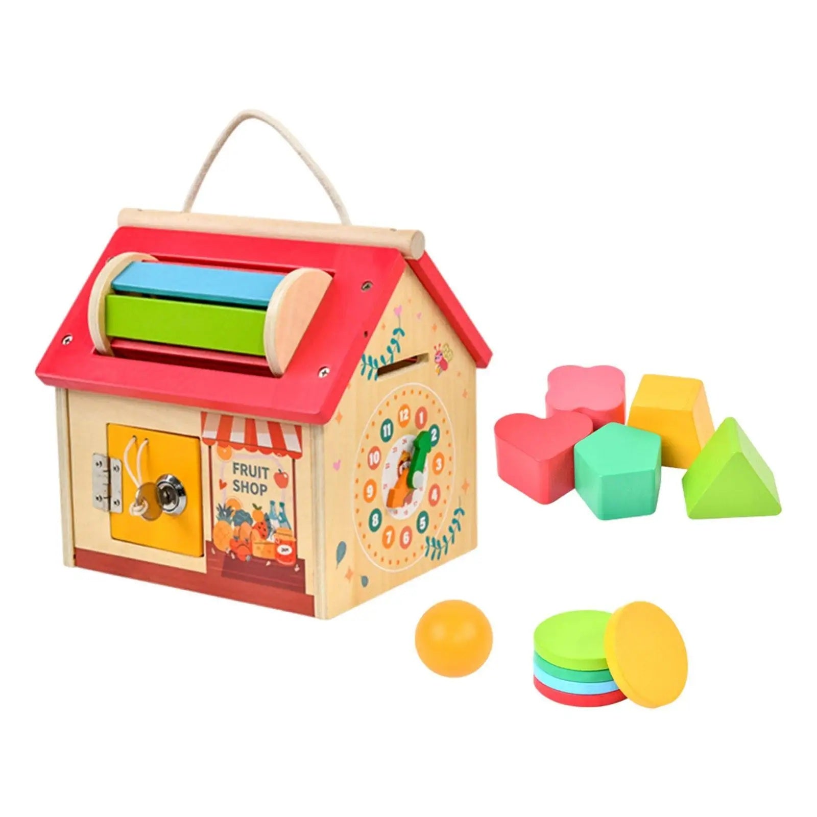 Wooden Educational Multifunctional Busy House