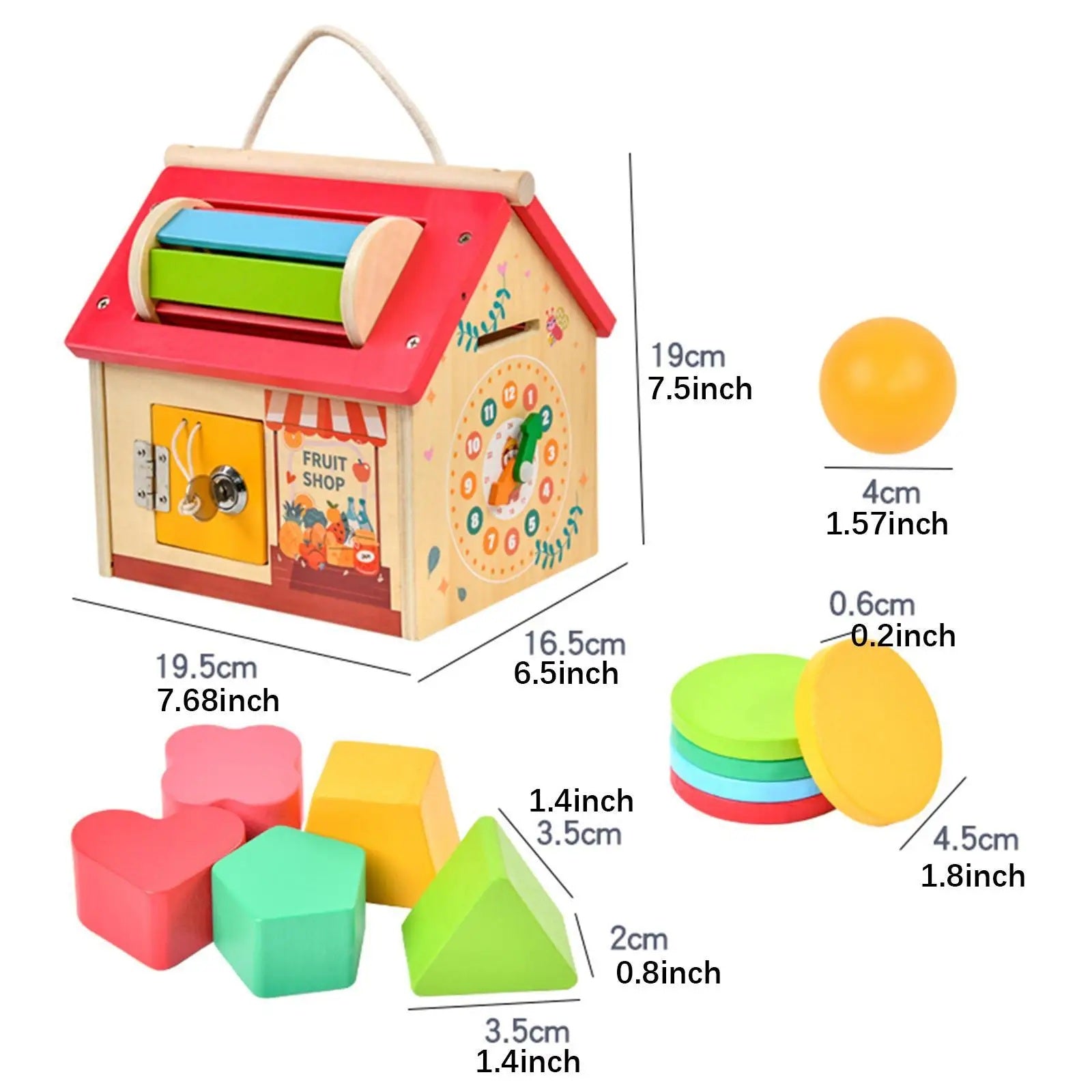 Wooden Educational Multifunctional Busy House