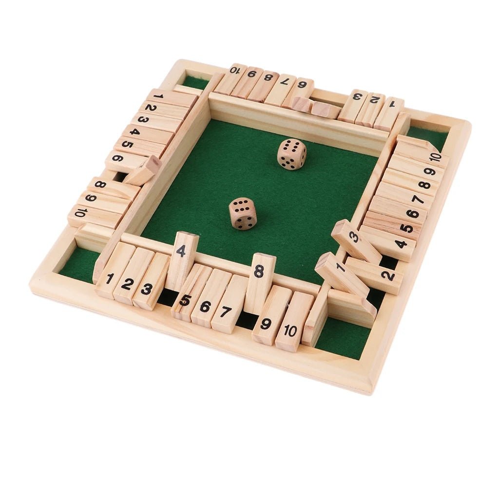 Wooden Four Player Board Game Deluxe Four Sided Table Game Set For Family Party Entertainment