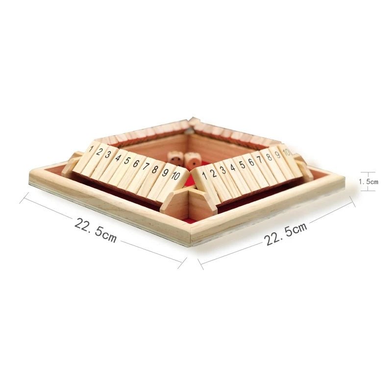 Wooden Four Player Board Game Deluxe Four Sided Table Game Set For Family Party Entertainment