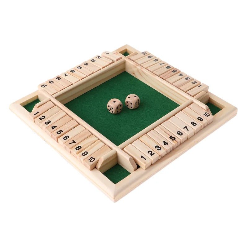 Wooden Four Player Board Game Deluxe Four Sided Table Game Set For Family Party Entertainment