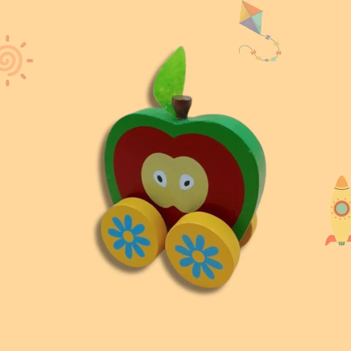 Wooden Fruits Cart - 1 pc