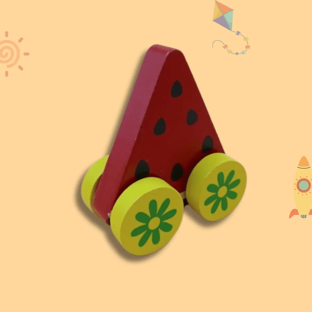 Wooden Fruits Cart - 1 pc