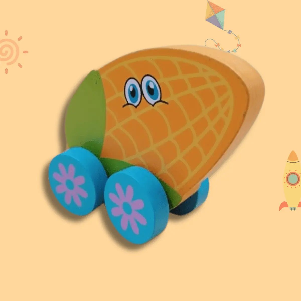 Wooden Fruits Cart - 1 pc