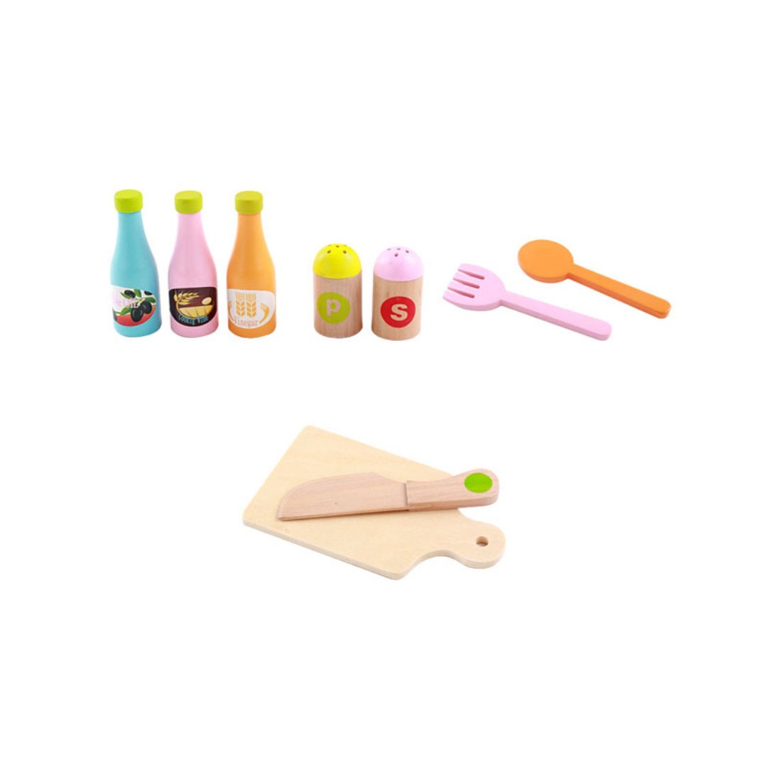 Wooden Giraffe Kitchen A Fun & Safe Pretend Play Set for Little Chefs