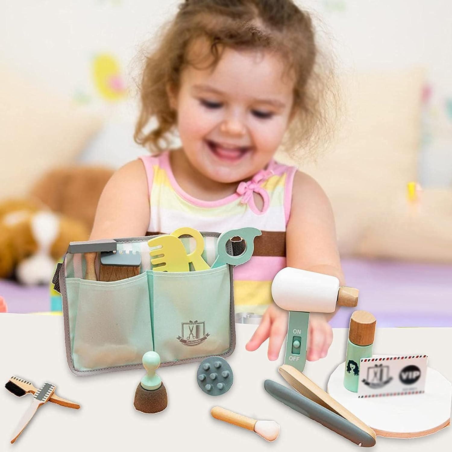 Wooden Hair dresser set Gifts for Girls Princess