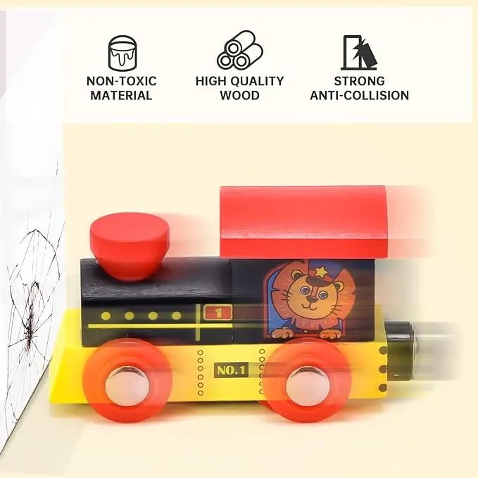 Wooden Magnet Train Set - Magnetic Train Toy