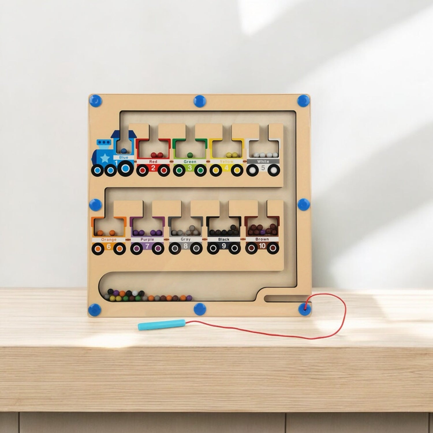 Wooden Maze Board Magnetic Location Maze