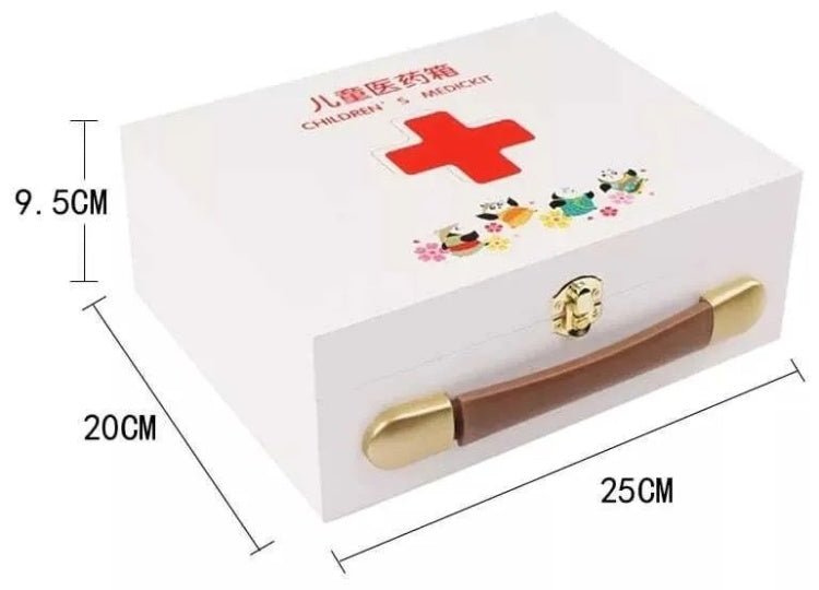 Wooden Medicine Cabinet First Aid Kit Doctor Kit