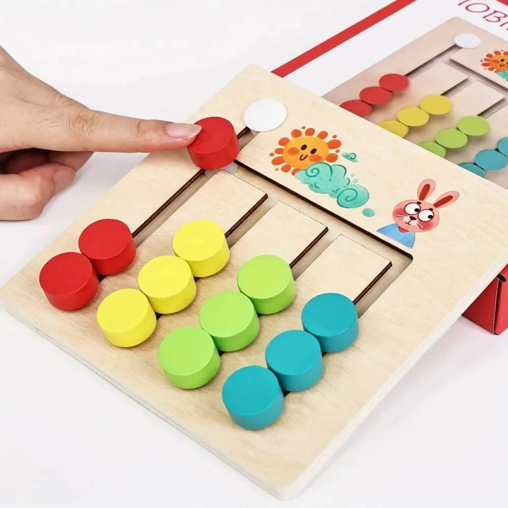 Wooden Mobile 4 Color Puzzle Board Game