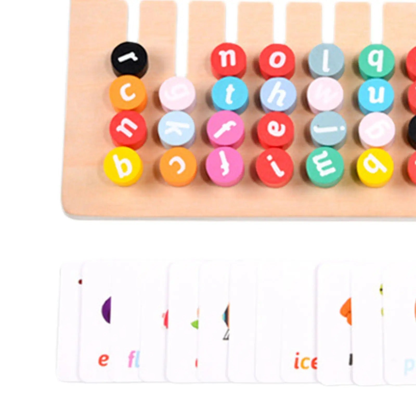 Wooden Montessori Spelling Game Learning Puzzle Travel Toys