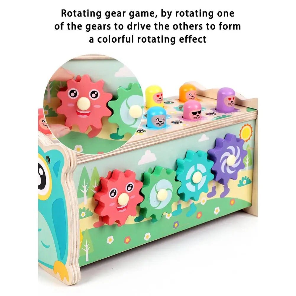 Wooden 7-in-1 Activity Toy – Whack-a-Mole, Xylophone & More