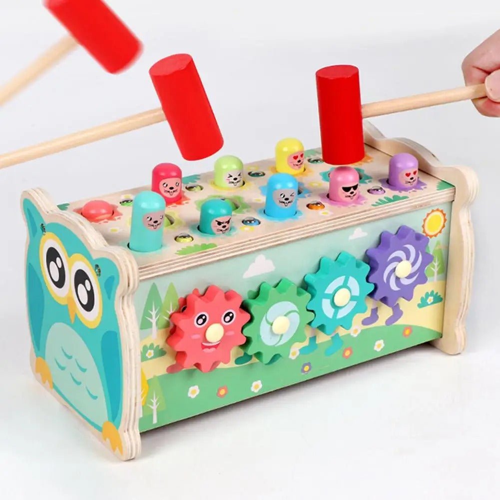Wooden 7-in-1 Activity Toy – Whack-a-Mole, Xylophone & More