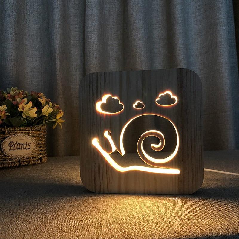 Wooden Night Light USB Power