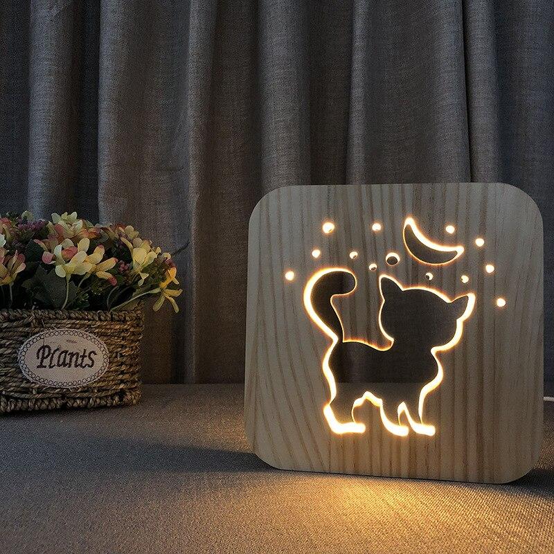 Wooden Night Light USB Power