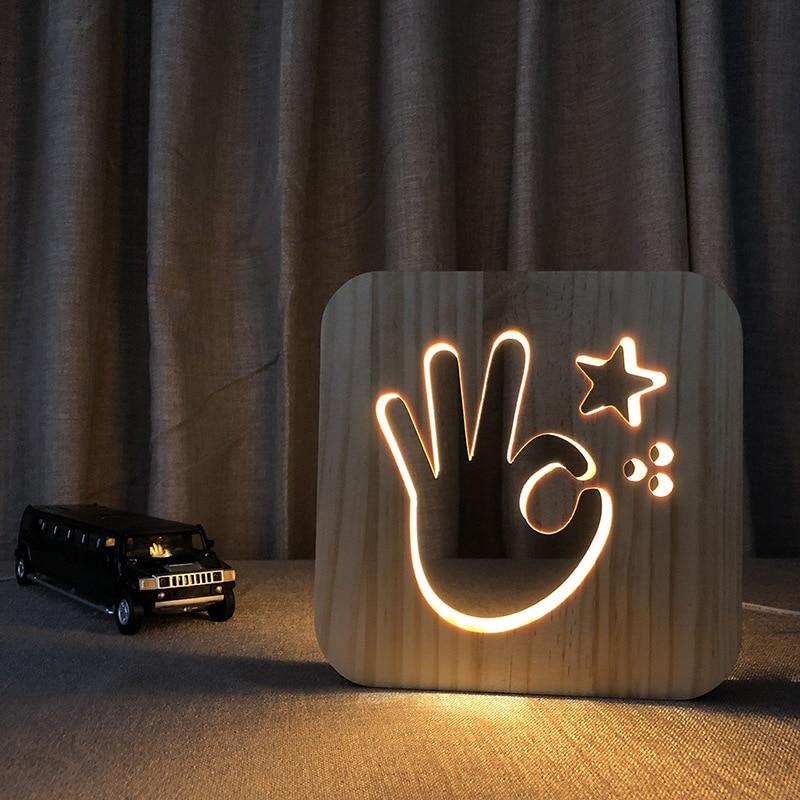 Wooden Night Light USB Power