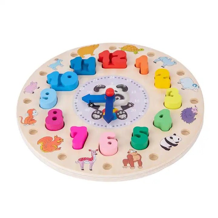 Wooden Number Counting Clock