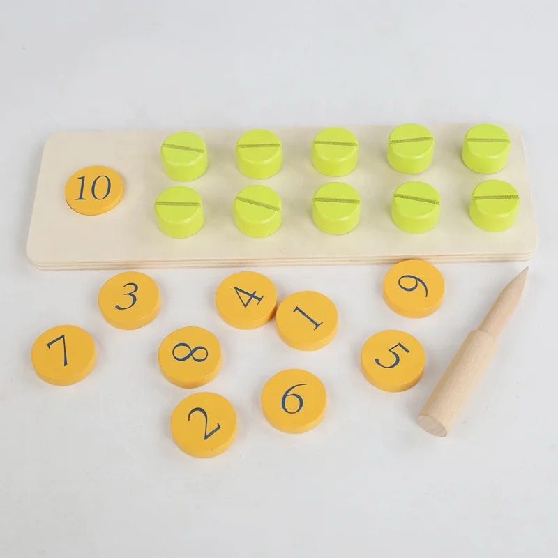 Wooden Nut Counter - Fine Motor and Counting Toy for Practical Life