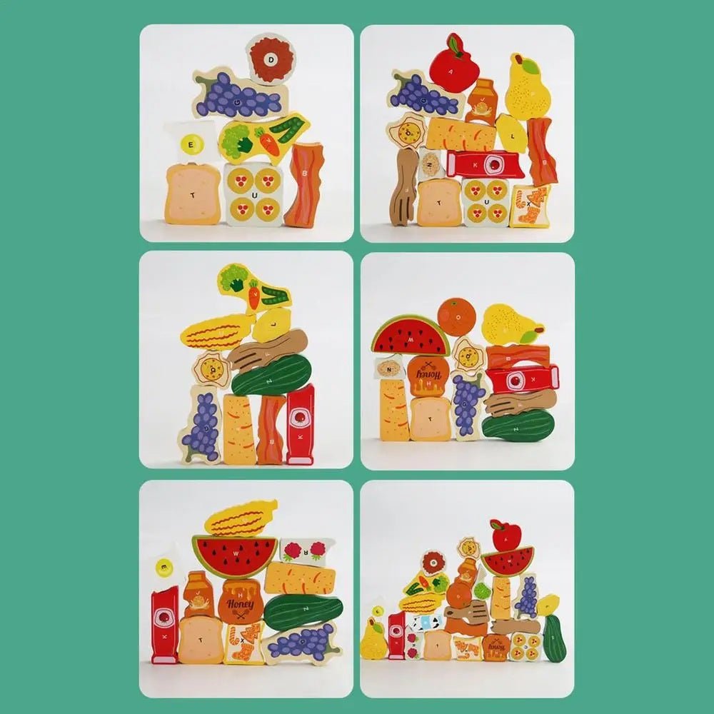 Wooden Stacking Toys Animals Blocks and Puzzles Toddlers Montessori Educational