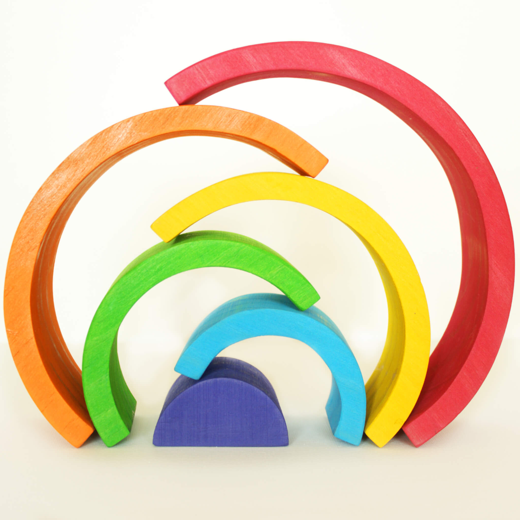 Fidtoy Rainbow Stacker Wooden Toddler Toy with 6 Arches