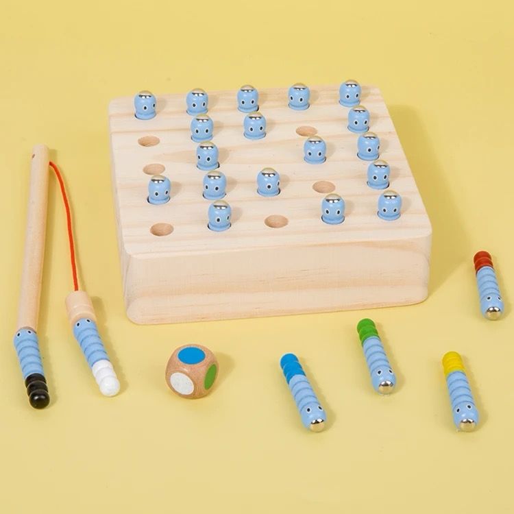 Worm Fishing and Memory Game – Color Matching and Cognitive Development Toy