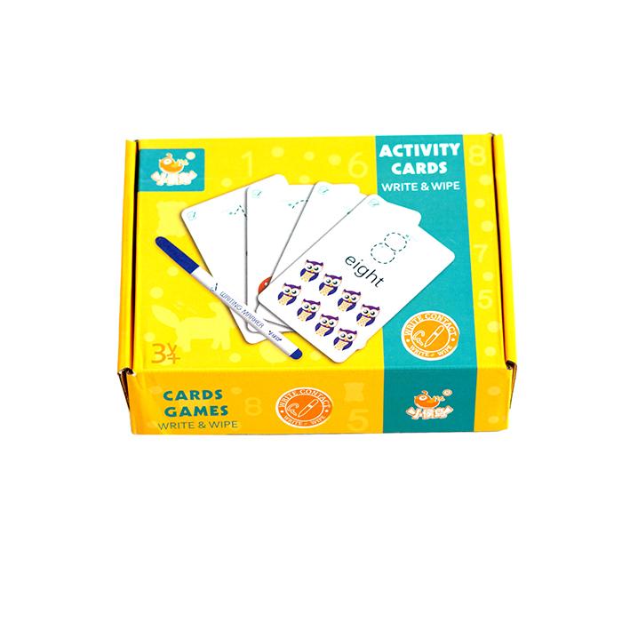 Write and Wipe Activity Cards Letters/Numbers-Fine motor skills toys