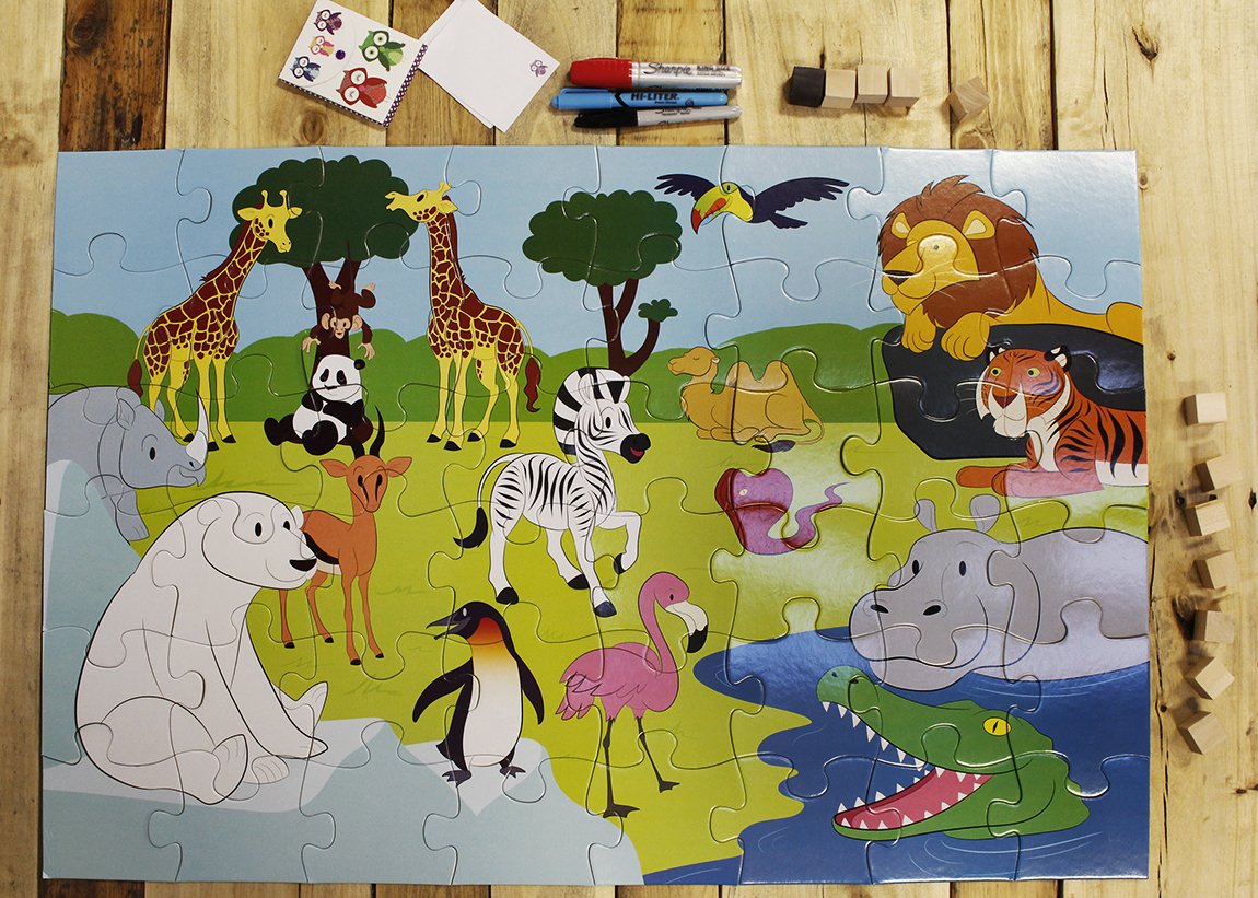Zoo Animals Jumbo Floor Puzzle - 35 pieces