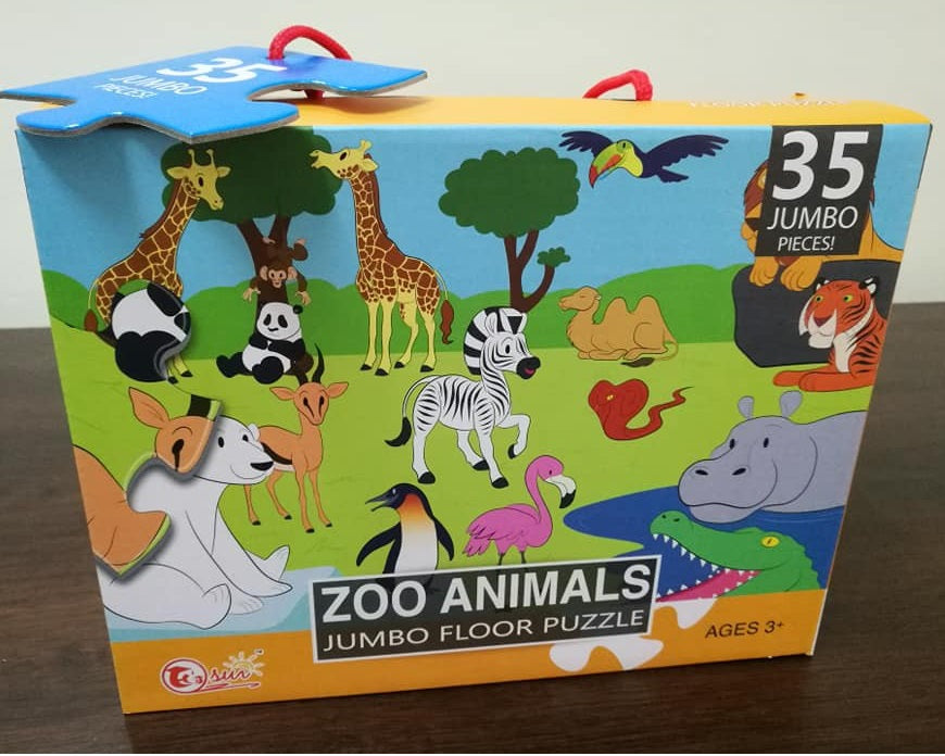 Zoo Animals Jumbo Floor Puzzle - 35 pieces
