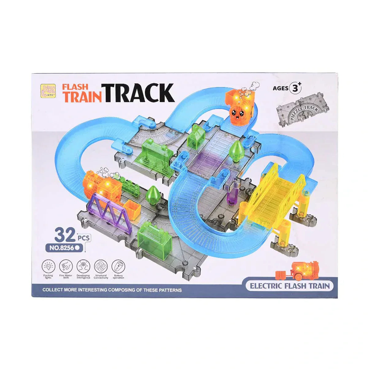 Circuit de train électrique Flash DIY 32 pièces - 56D
