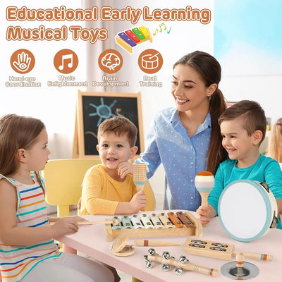 Wooden Music Set for Toddlers - Rhythm & Sound Exploration
