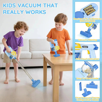 Véritable aspirateur fonctionnel pour le jeu de nettoyage des enfants