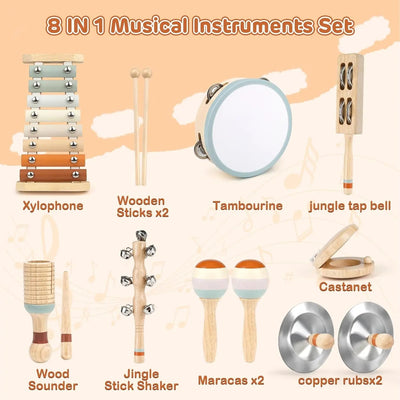 Wooden Music Set for Toddlers - Rhythm & Sound Exploration
