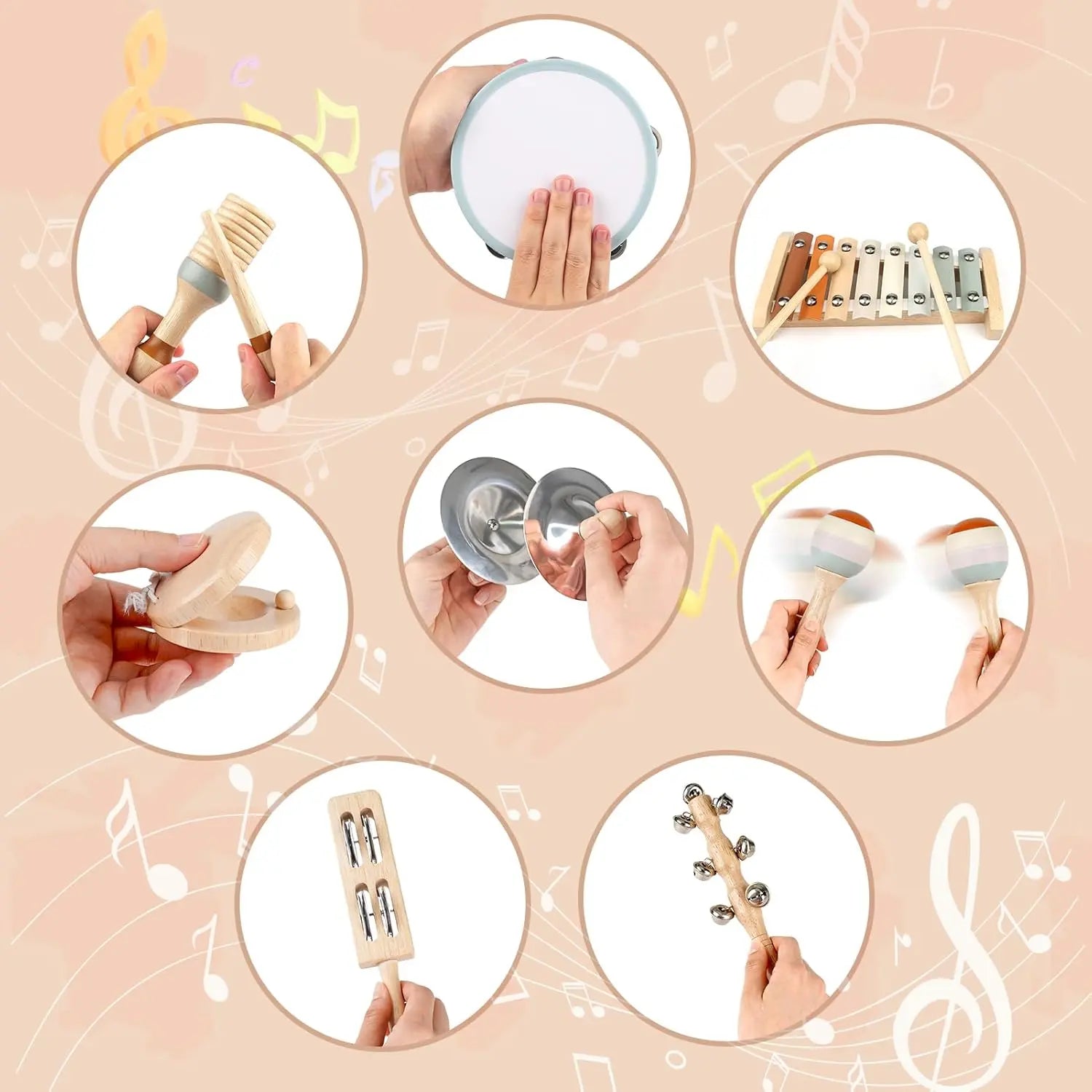 Wooden Music Set for Toddlers - Rhythm & Sound Exploration