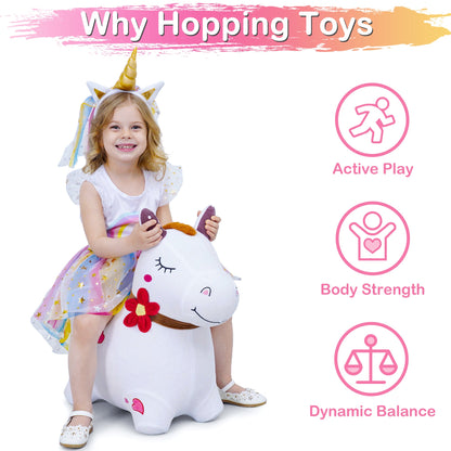 Bouncy Pals White Hopping Horse