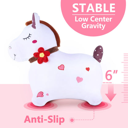 Bouncy Pals White Hopping Horse