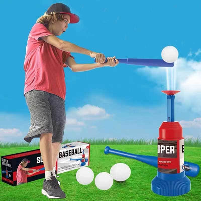 Fidtoy Catapult Baseball Set | Adjustable Kids Baseball Toy with Foot-Operated Launcher