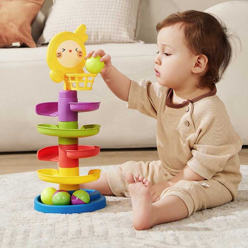 Fidtoy Tour de balles et circuit de billes | Jeu de balles à cascade pour bébés et tout-petits