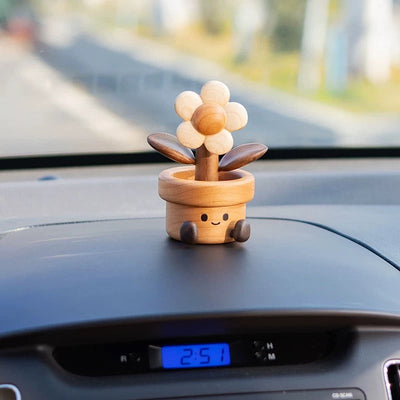 Diffuseur d'arômes en bois et décoration de voiture Blossom Smile, inspiré de Jellycat