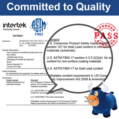 Bouncy Pals Bull Hopping Horse Inflatable Animal Ride on Toy