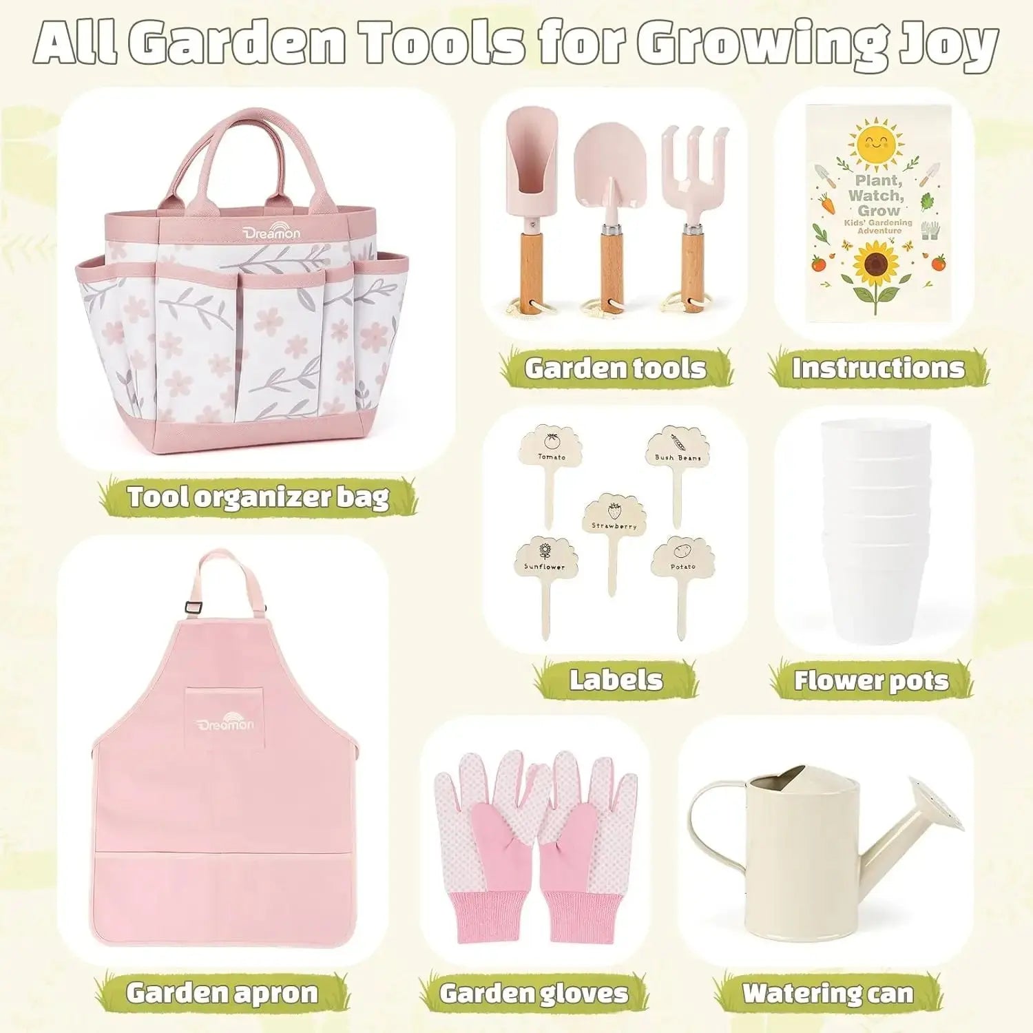Gardening Tool Set for Kids Outdoor Play