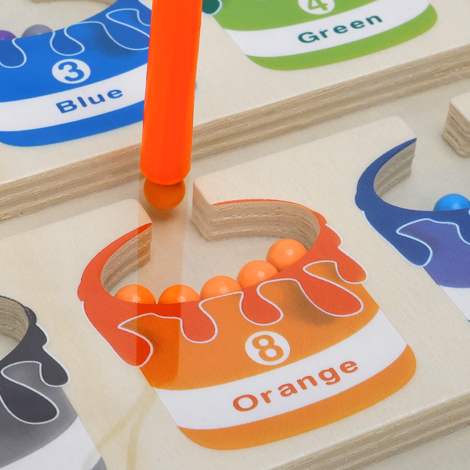 Magnetic Color and Number Maze. Engaging Montessori Wooden Counting Game for Toddlers Fun Educational Toy to Boost Fine Motor Skills, Color Recognition, and Counting Abilities