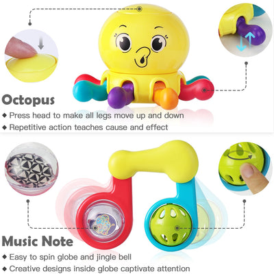 Fidtoy 10 PC Baby Rattle and Teether Set