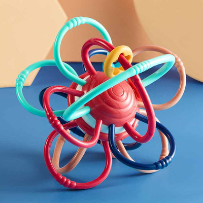 Fidtoy Baby Teething Toy for Newborns & Toddlers | Sensory Development & Fine Motor Skill | BPA-Free Quiet Play & Travel