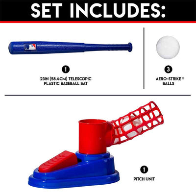 Fidtoy Catapult Baseball Set | Adjustable Kids Baseball Toy with Foot-Operated Launcher