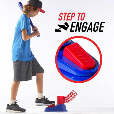 Fidtoy Catapult Baseball Set | Adjustable Kids Baseball Toy with Foot-Operated Launcher