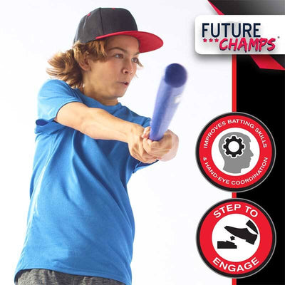 Fidtoy Catapult Baseball Set | Adjustable Kids Baseball Toy with Foot-Operated Launcher
