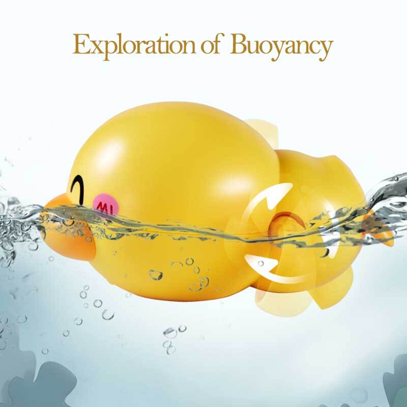Fidtoy Wind-Up Swimming Duck Bath Toys – 3-Pack Toddler Bath Fun